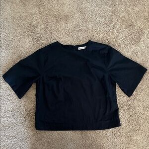 Abercrombie Black Short Sleeve Boxy Top